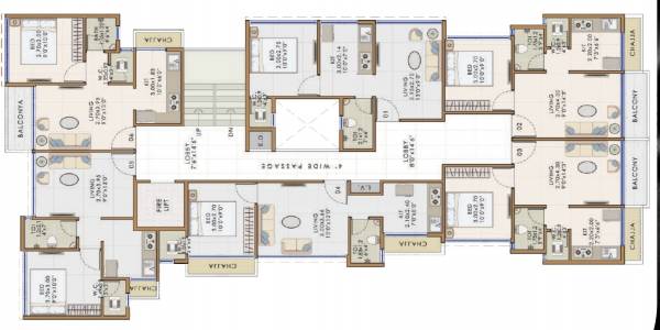  a-s-ornate A S Ornate Cluster Plan for 6th Floor