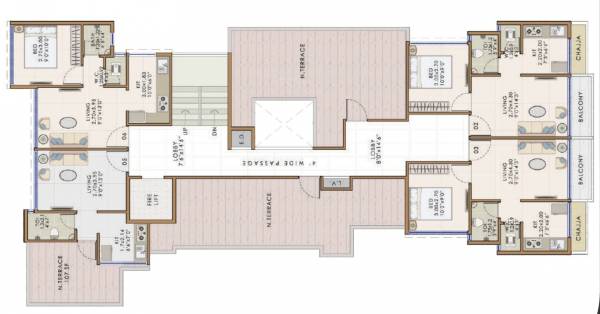  a-s-ornate A S Ornate Cluster Plan for 7th Floor