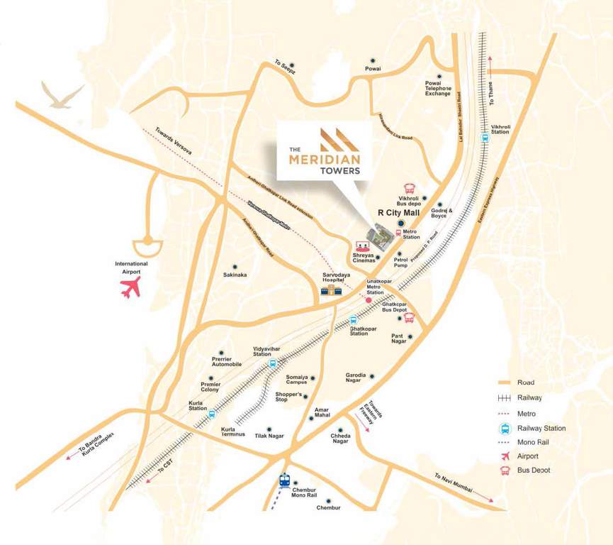  the meridian towers Location Plan