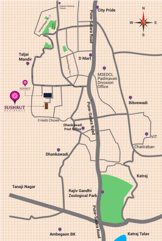  sushrut residency Location Plan