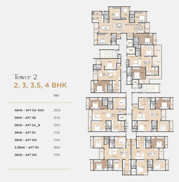  soulspring-phase-1 Tower 2 Cluster Plan for Typical Floor