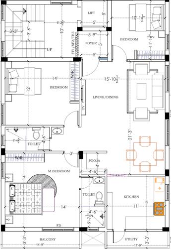  gangai-homes Gangai Homes Cluster Plan For Typical Floor Plan