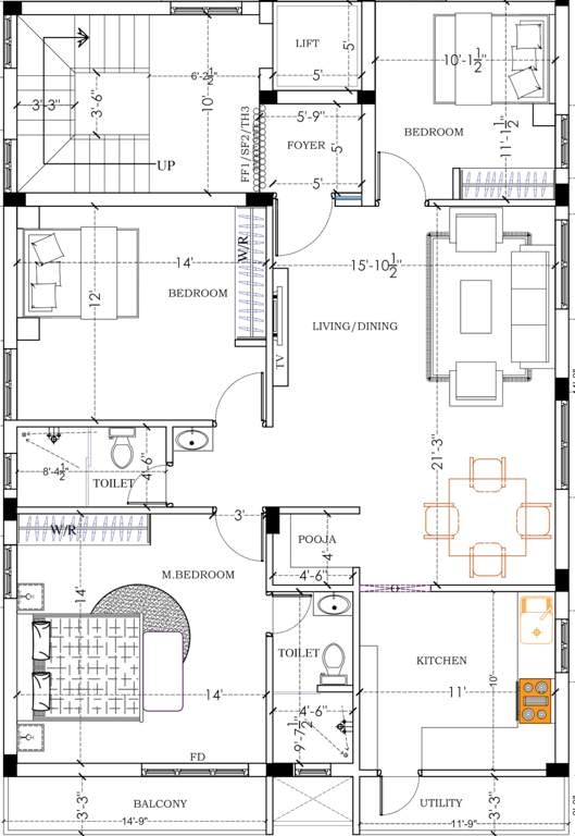  gangai homes Gangai Homes Cluster Plan For Typical Floor Plan