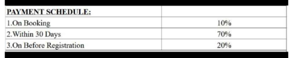 aster Construction Linked Payment (CLP) Payment Plan