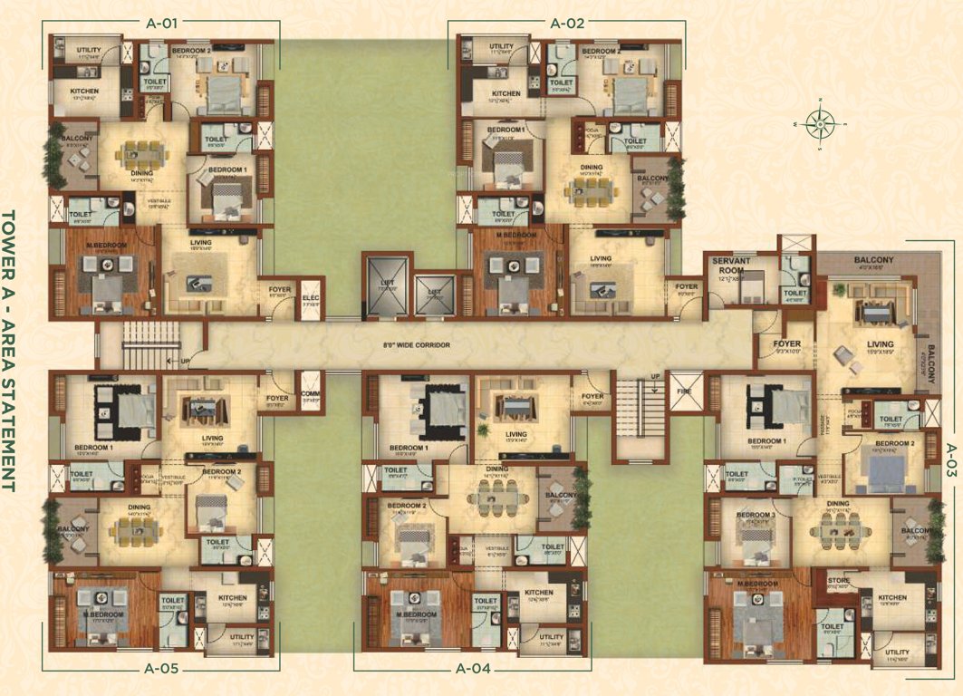  globus arima legend Block A Cluster Plan from 1st to 12th Floor
