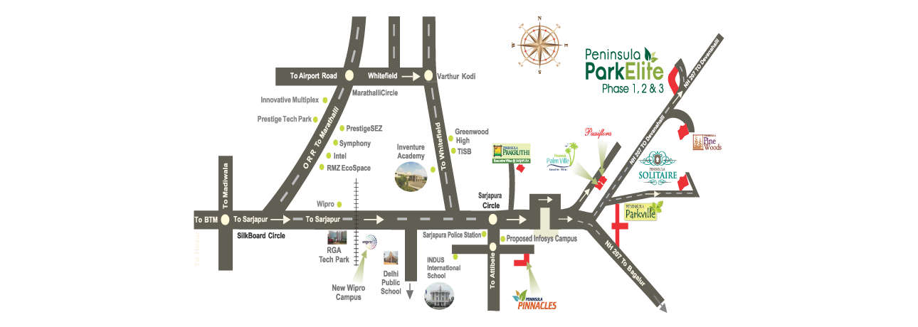  park elite phase iii Location Plan