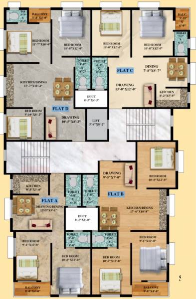  shree-baikunthya Shree Baikunthya Cluster Plan For Typical Floor Plan
