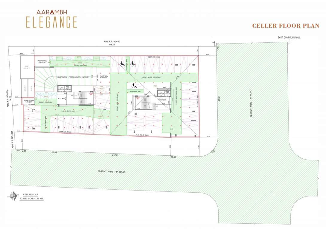  aarambh elegance Building A And B Cluster Plan for Basment Floor