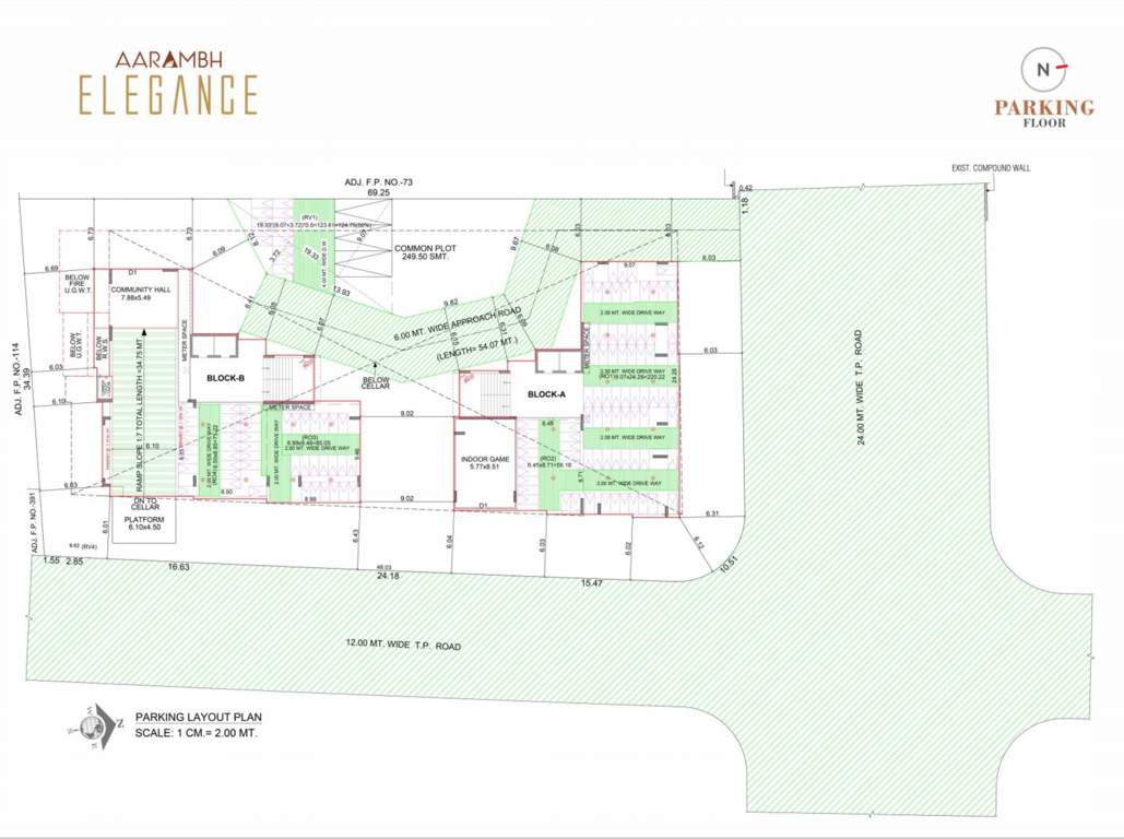  aarambh elegance Building A And B Cluster Plan for Stilt Floor