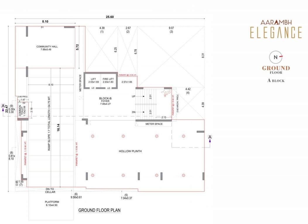  aarambh elegance Building B Cluster Plan for ground Floor