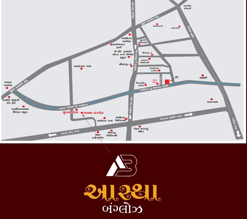  aastha bunglows Location Plan