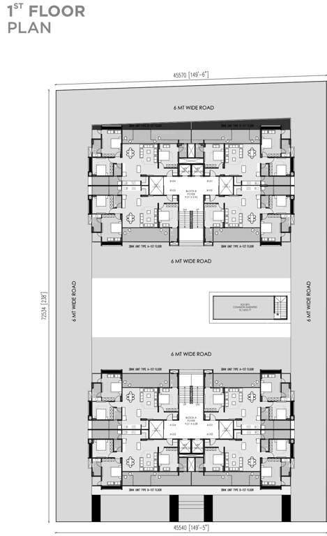  shrim leela bliss Block   A, B Cluster Plan For 1st Floor