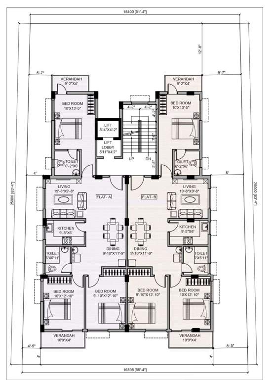  belashese co operative housing society Shree Sai Belashese Co Operative Housing Society Cluster Plan For Typical Floor