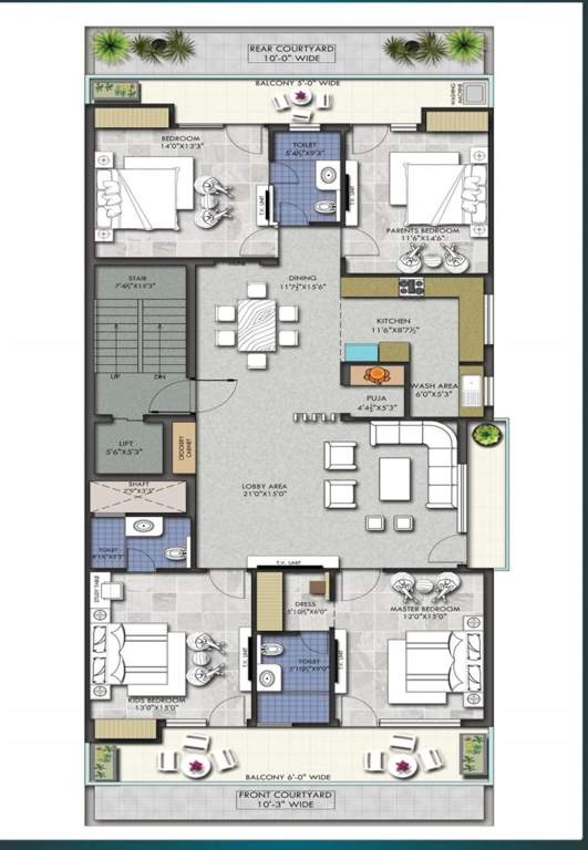 ultra luxury builder floor Ultra Luxury Builder Floor Cluster Plan from 1st to 4th Floor