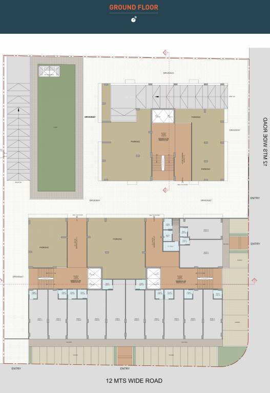  sthapana 84 Block A , Block B, Block C Cluster Plan for ground Floor
