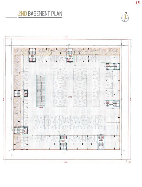  bliss Block A & B & C & D & E & F &G & H BAsement 2 Cluster Plan