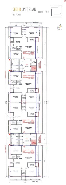  bliss Block C & D Cluster Plan for 1st Floor