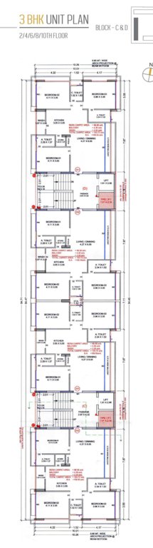  bliss Block C & D Cluster Plan from 2nd to 10th Floor