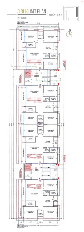  bliss Block G & H Cluster Plan for 1st Floor