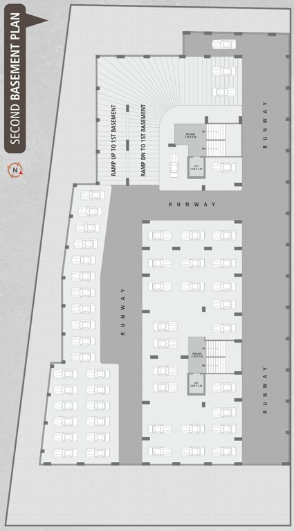  veer swastik icon Block A  And Block B Basement 2 Cluster Plan