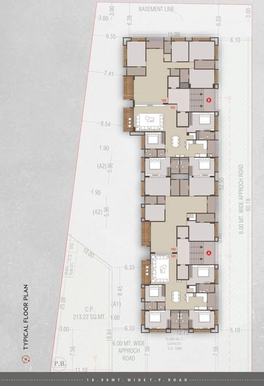  veer swastik icon Block A  And Block B Cluster Plan from 1st to 14th Floor