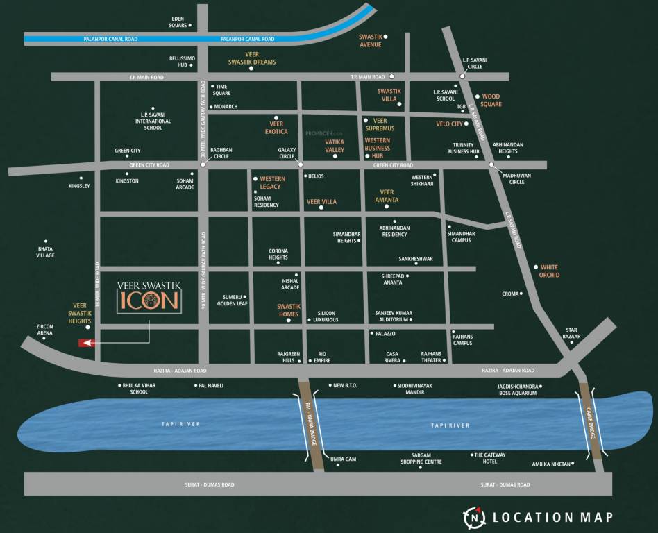  veer swastik icon Location Plan