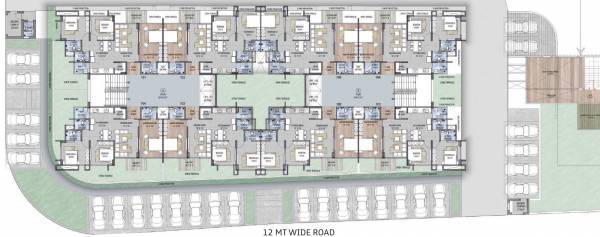  harsh-icon Block A & B Cluster Plan for 1st Floor