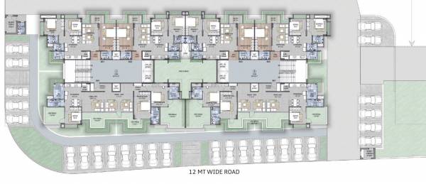  harsh-icon Block A & B Cluster Plan for 9th Floor