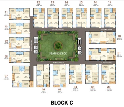  pranav-daffodils Block C Cluster Plan from 1st to 6th Floor