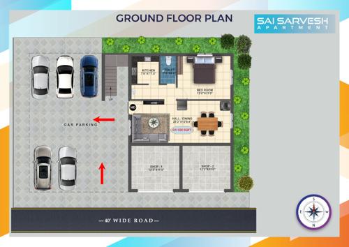  sri-sai-sarvesh-apartment Sai Sarvesh Apartment Cluster Plan for ground Floor