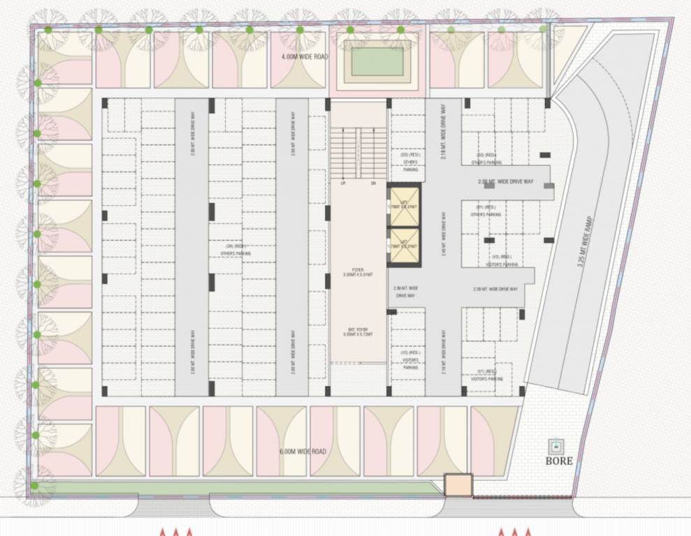  shivam elegance Shivam Elegance Cluster Plan For Ground Floor
