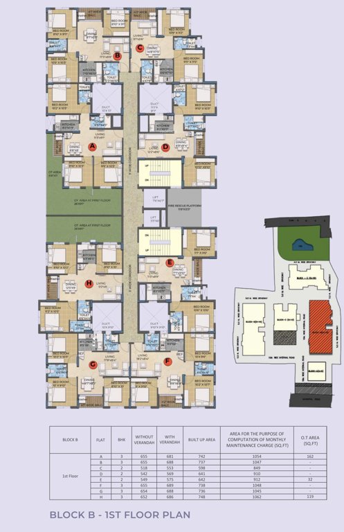  su casa valley  Block B Cluster Plan For 1st Floor