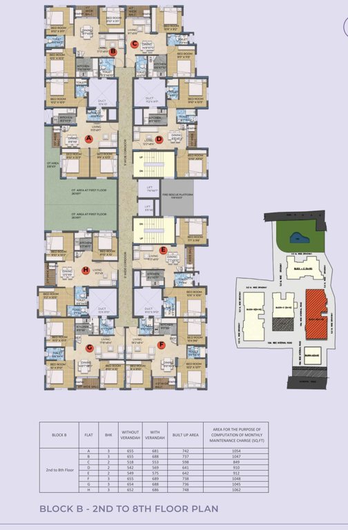  su casa valley  Block B Cluster Plan From 2nd To 8th Floor