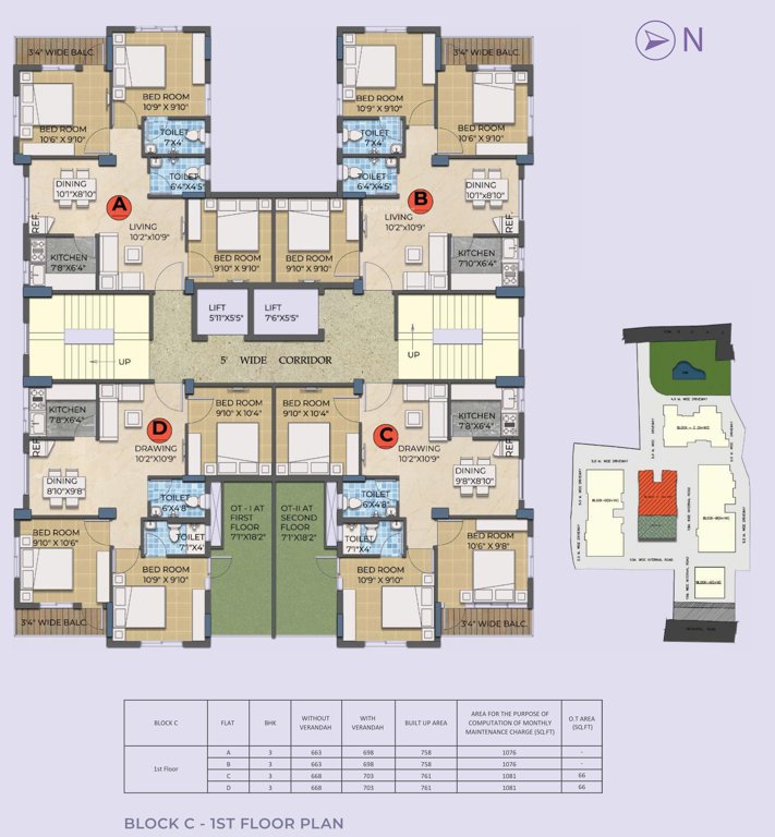  su casa valley  Block C Cluster Plan For 1st Floor