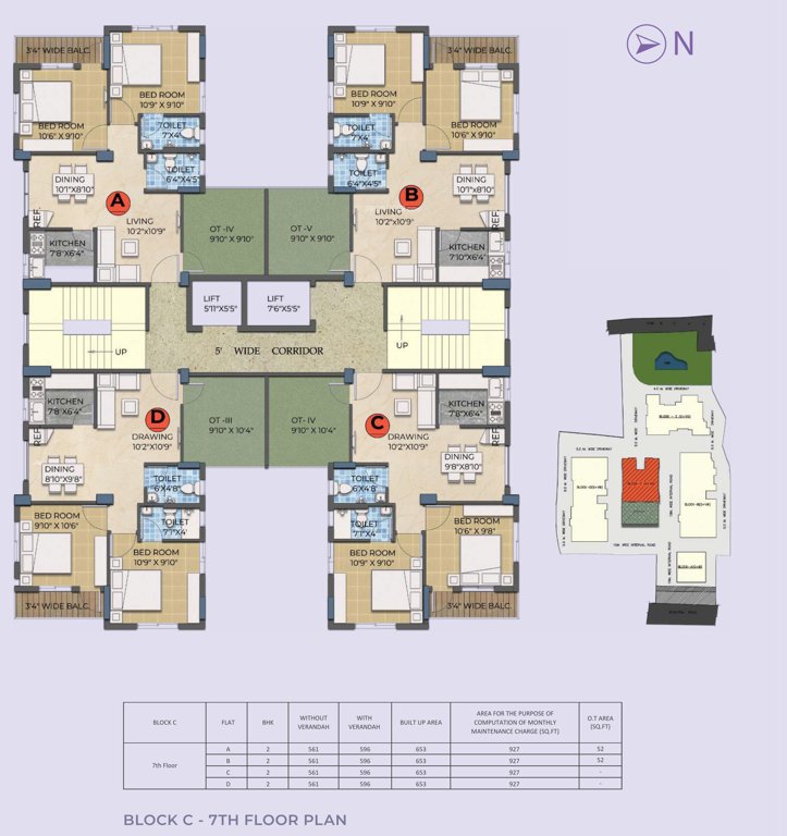  su casa valley  Block C Cluster Plan For 7th Floor