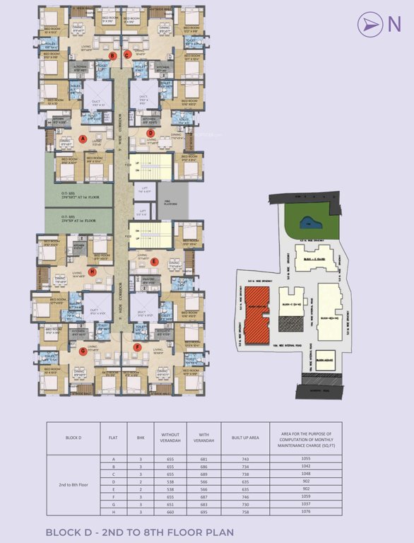  su casa valley  Block D Cluster Plan From 2nd To 8th Floor