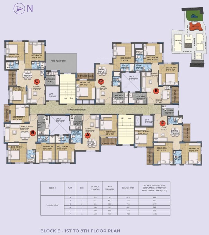  su casa valley  Block E Cluster Plan From 1st To 8th Floor