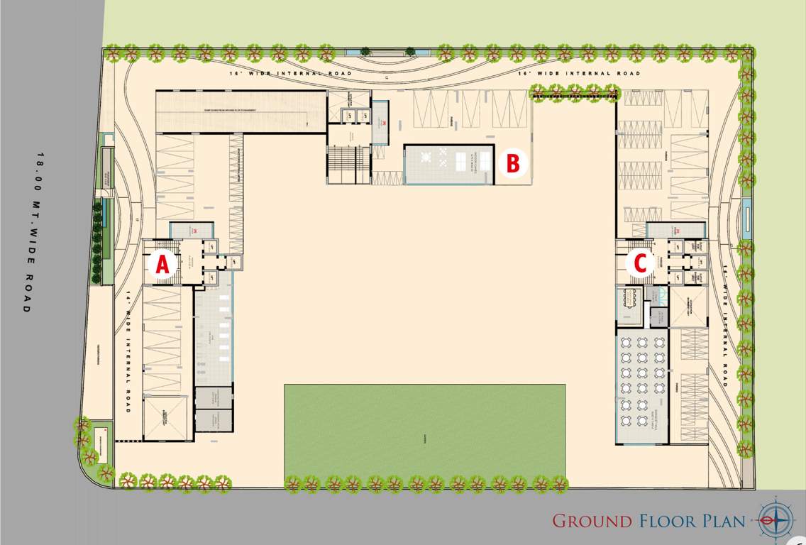  palace Block A, B & C Cluster Plan For Ground Floor