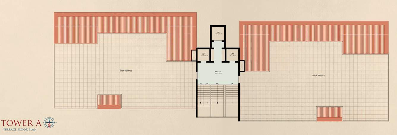  palace Block A Cluster Plan For Terrace Floor