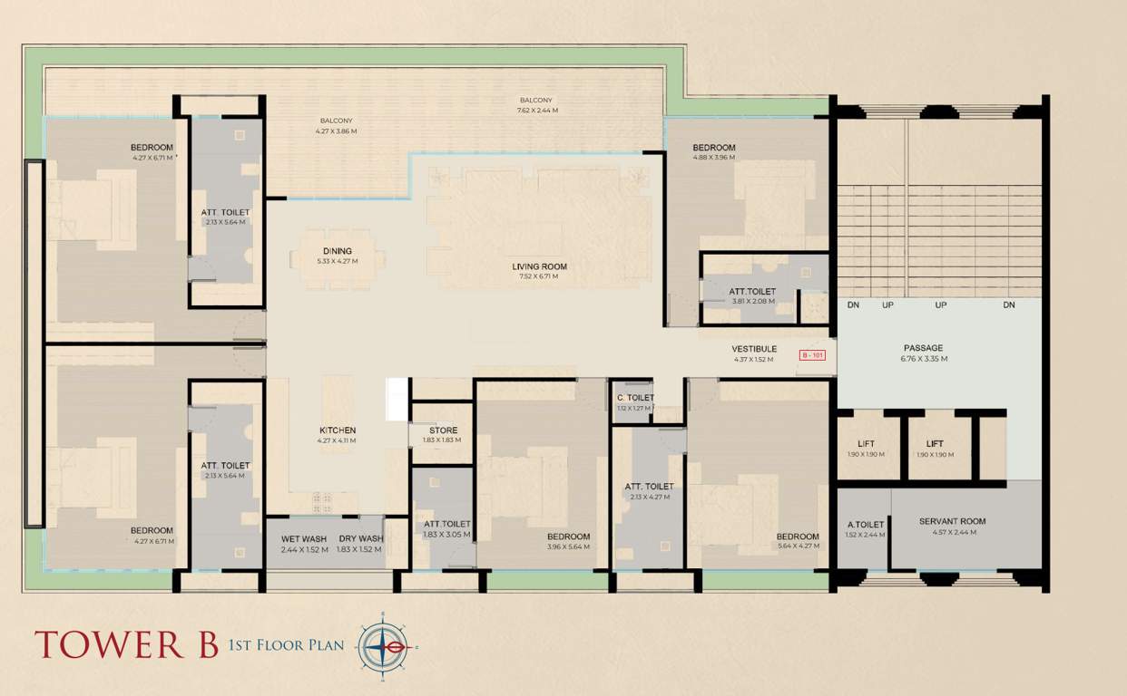  palace Block B Cluster Plan for 1st Floor