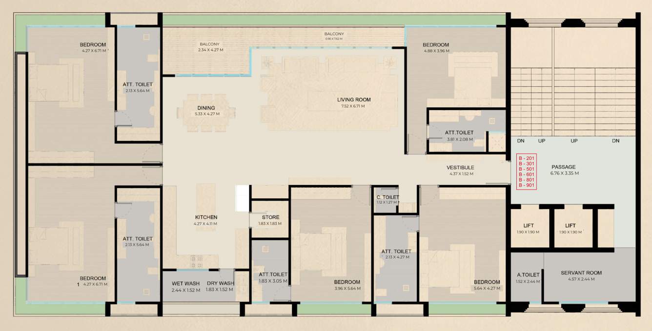  palace Block B Cluster Plan For 2nd, 3rd, 5th, 6th, 8th & 9th