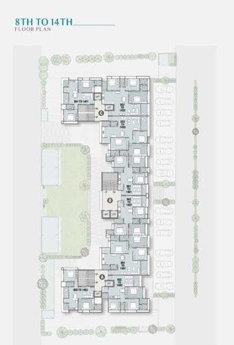  antilia-anant Block B Cluster Plan from 8th to 14th Floor