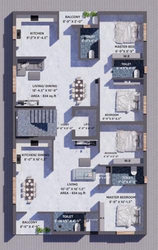 chona-jayam-enclave Chona Jayam Enclave Cluster Plan from 1st to 3rd Floor