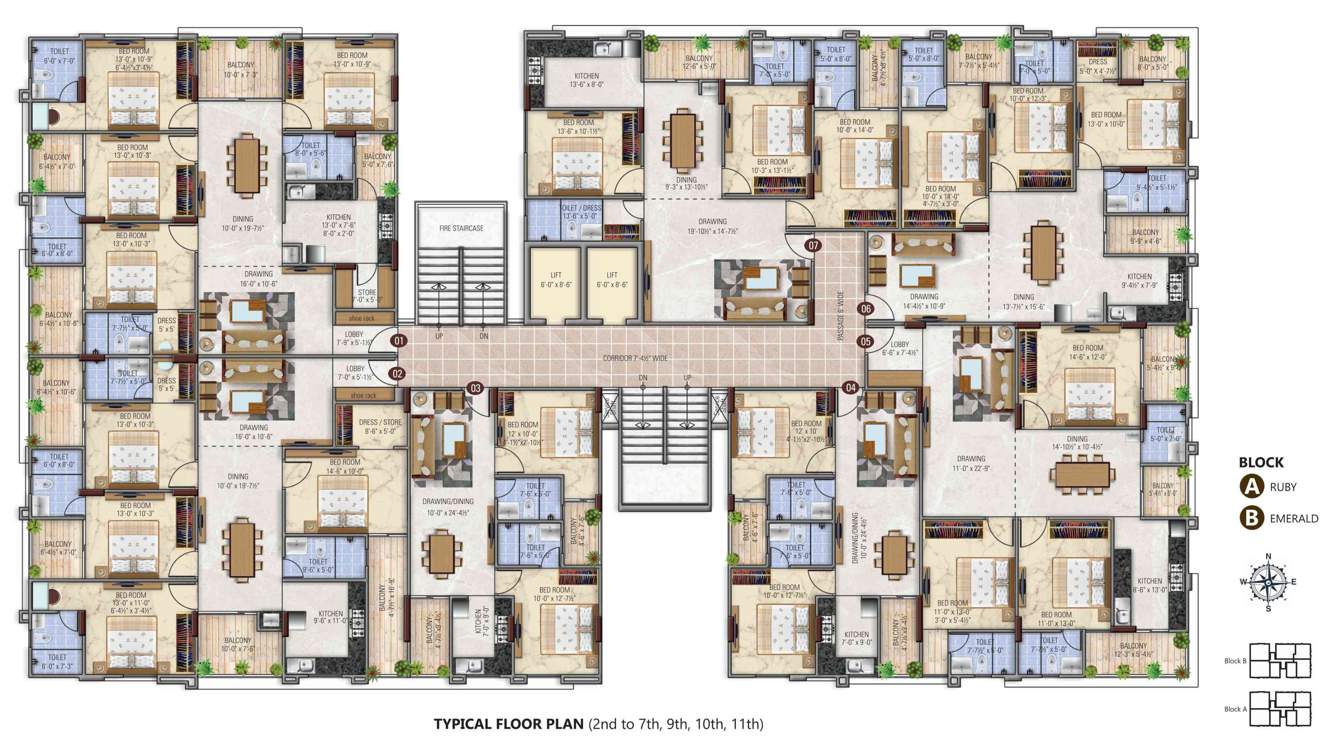  imperia palace Block 1 Cluster Plan