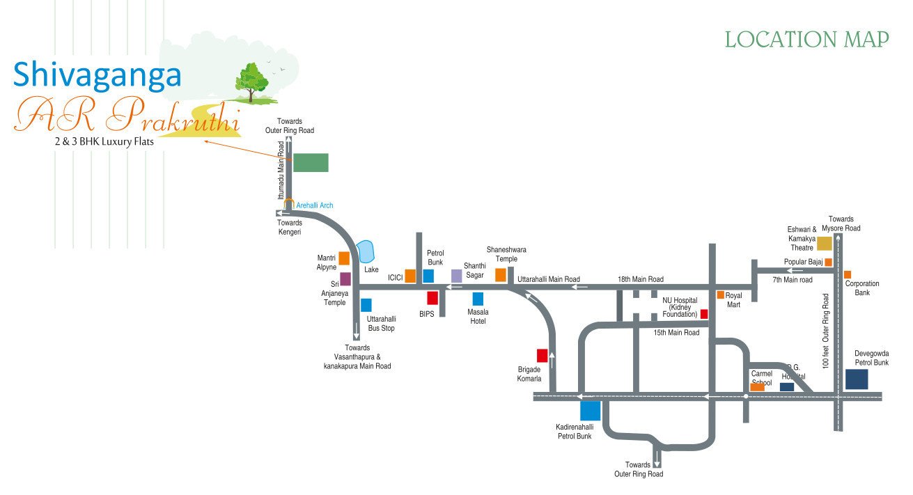  shivaganga a r prakruthi Location Plan