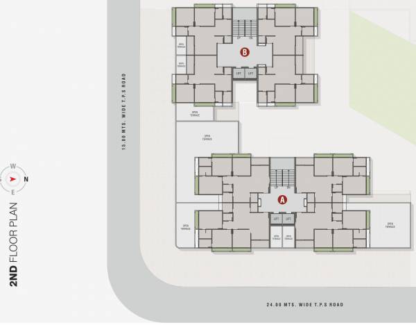  satyaa-height A, B Cluster Plan For 2nd Floor