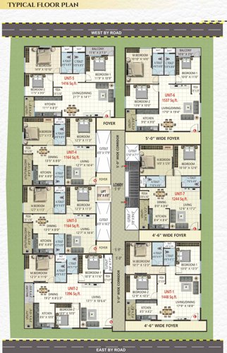  slv-nivasa SLV Nivasa Cluster Plan from 1st to 5th Floor