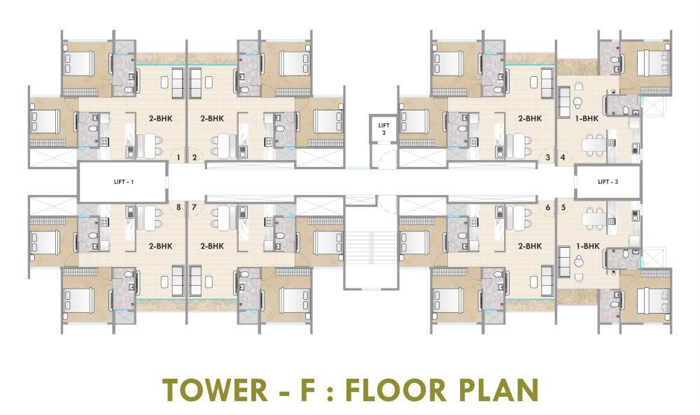  i stay project Kaatyayni Imperial Tower F Cluster Plan