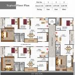  dikshita-pride-block-a-and-b Block B Cluster Plan from 1st to 5th Floor