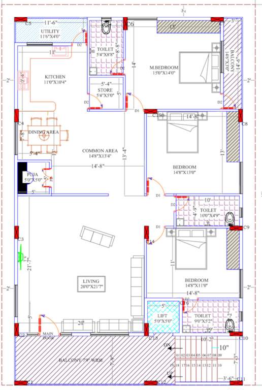  nandhi pinnacle Nandhi Pinnacle Cluster Plan from 1st to 5th Floor